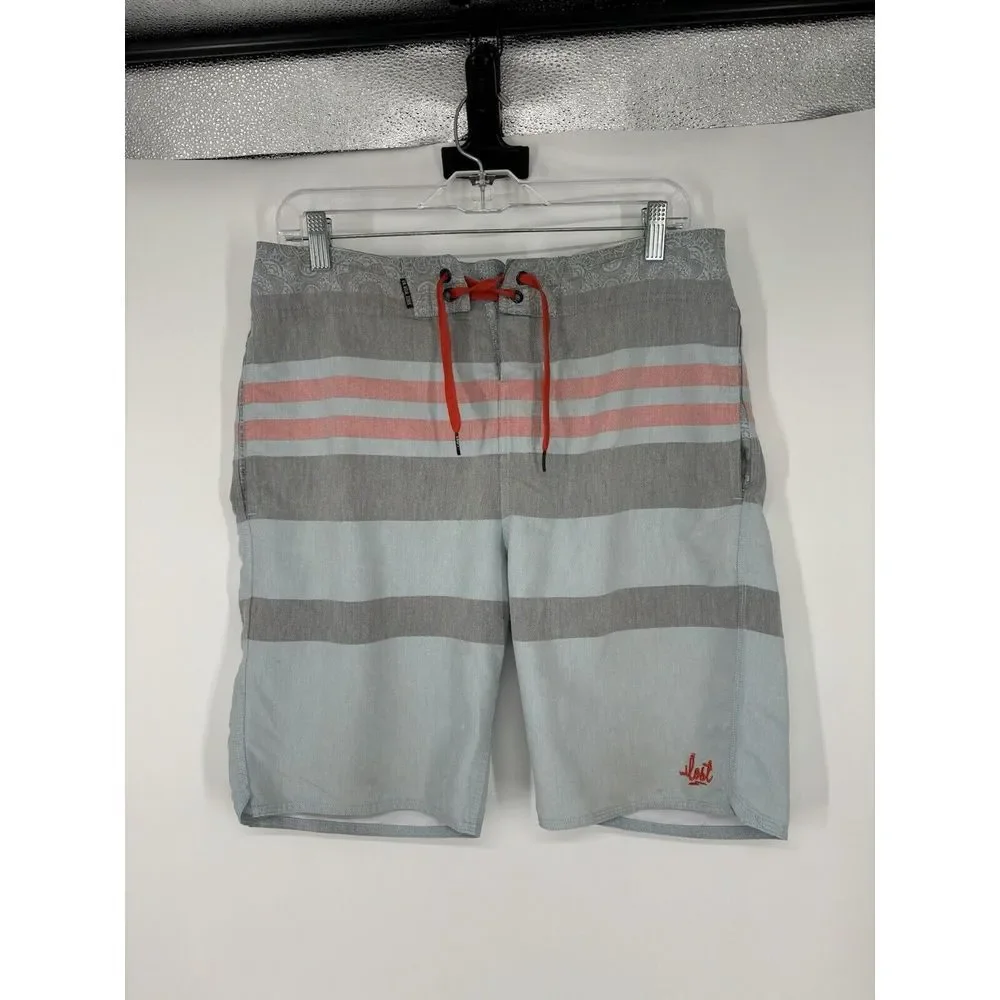 Lost Enterprises Board Shorts Size 32 Striped 9